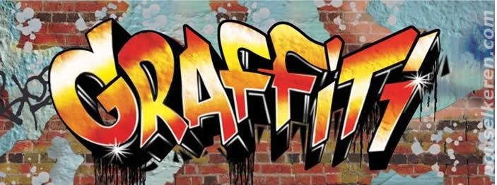 Detail Graffiti Huruf Kertas Nomer 26