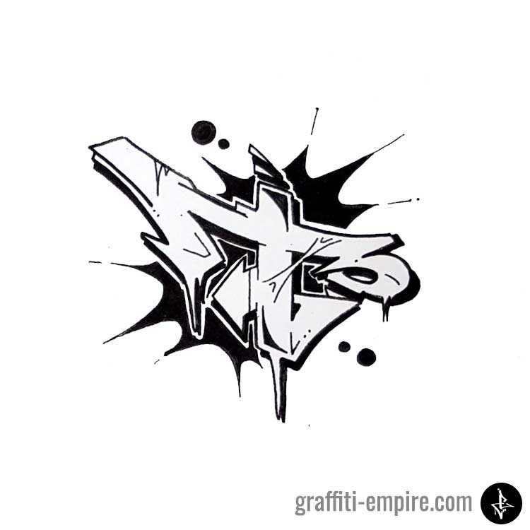 Detail Graffiti Huruf Ts Nomer 5