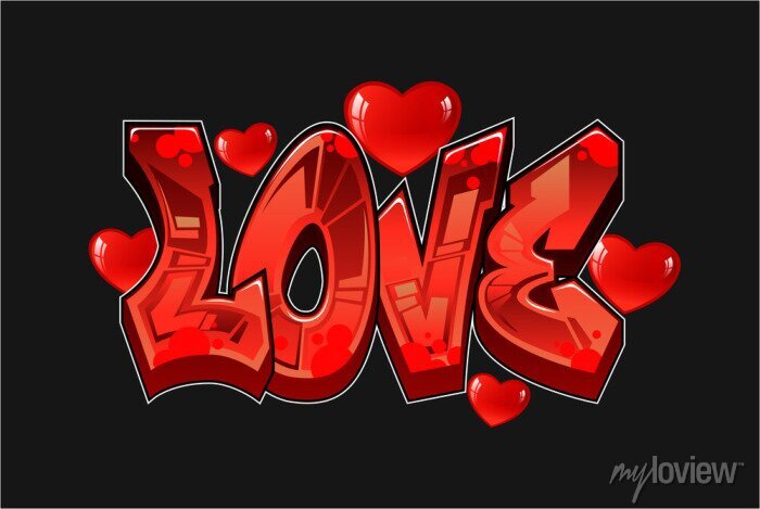 Detail Graffiti I Love Nomer 40