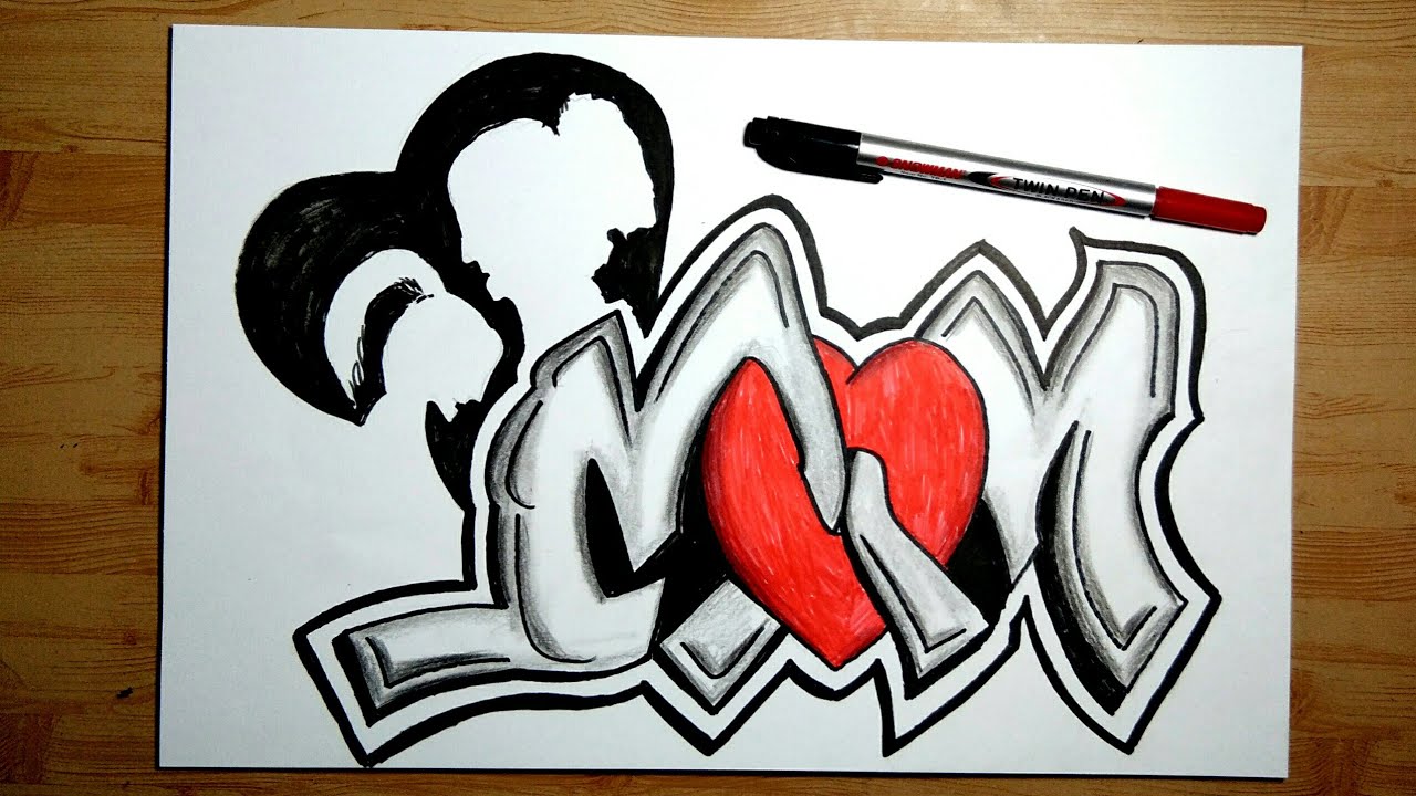 Detail Graffiti I Love You Di Kertas Nomer 13