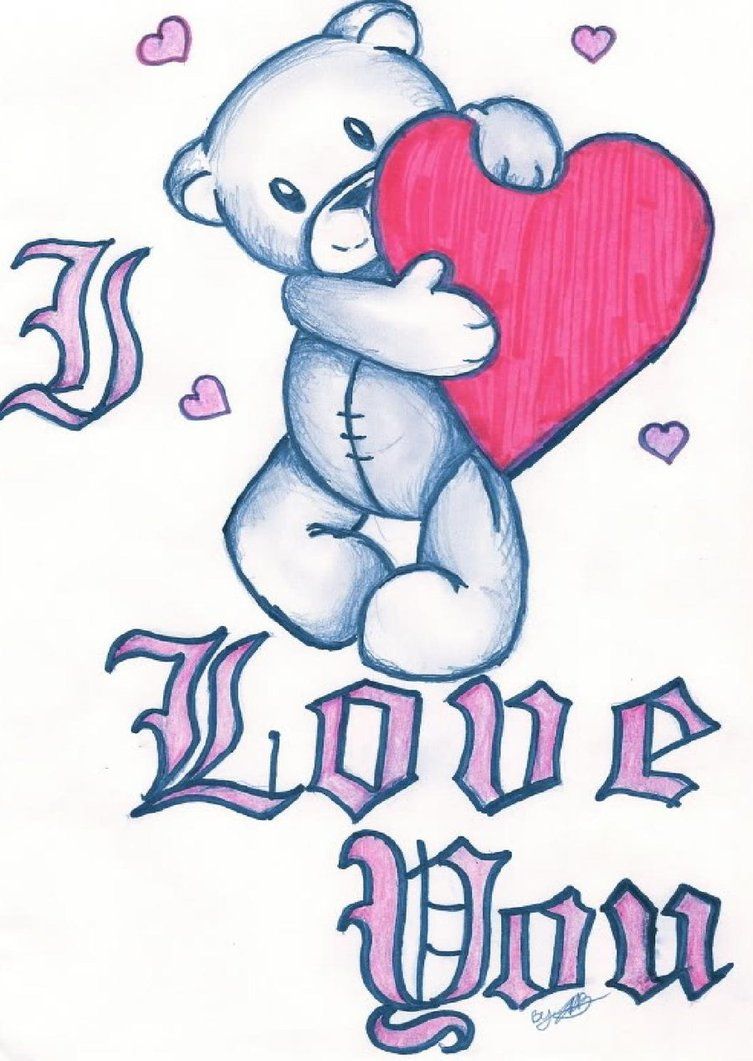 Graffiti I Love You Drawings - KibrisPDR