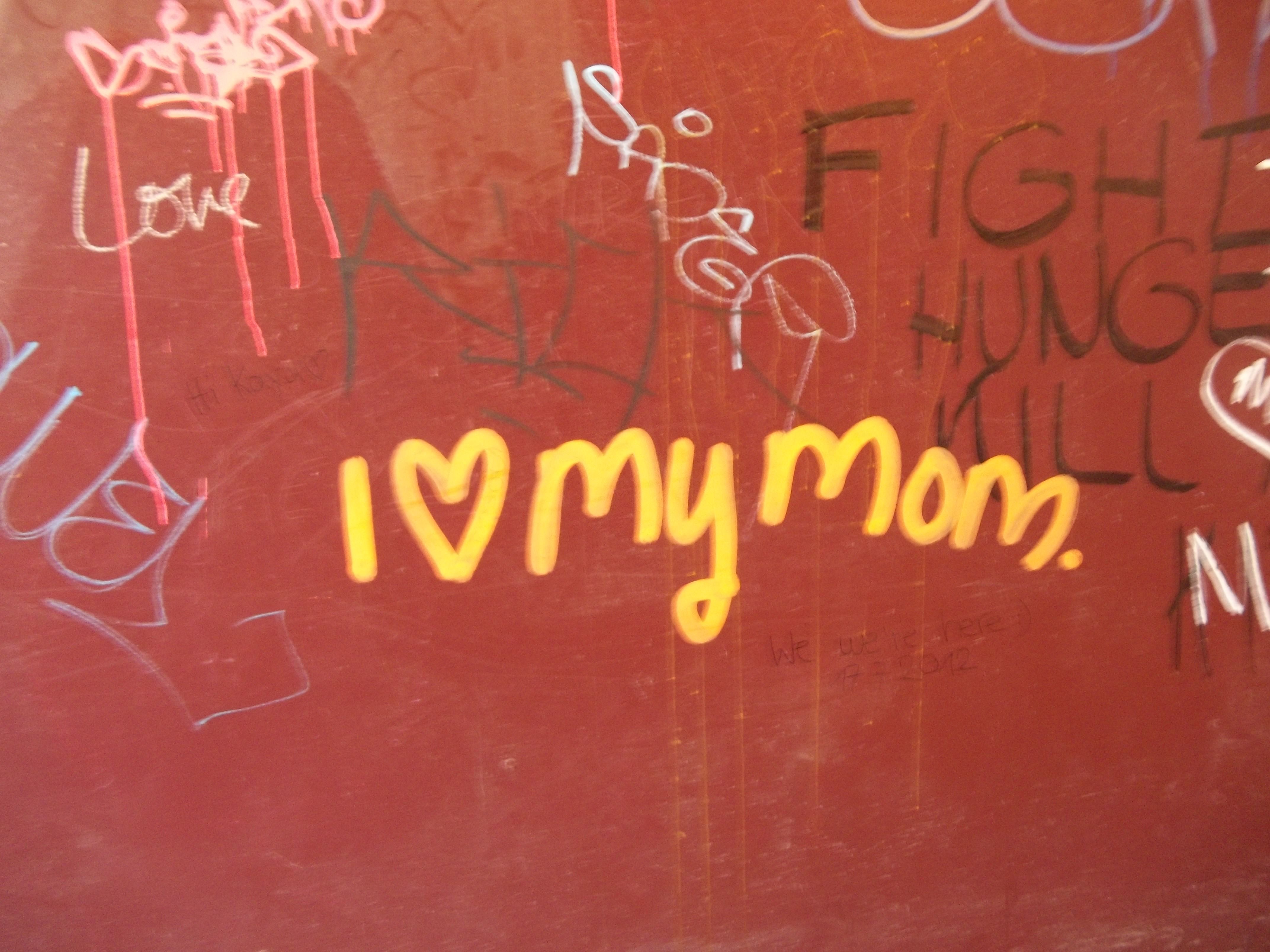 Detail Graffiti I Love You Mom Nomer 5