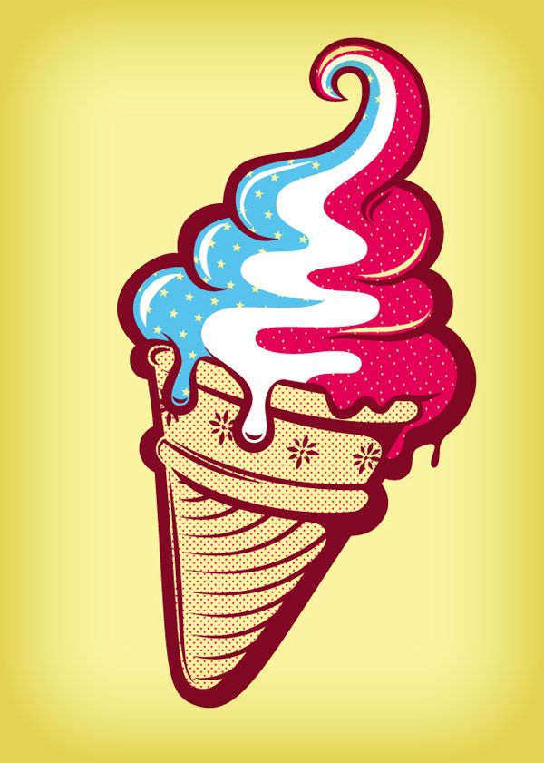 Graffiti Ice Cream Cone Art - KibrisPDR