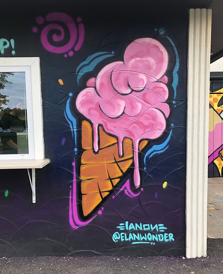 Detail Graffiti Ice Cream Cone Art Nomer 20