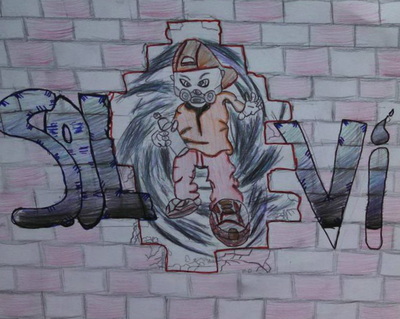 Detail Graffiti Jilbab Pensil Nomer 17