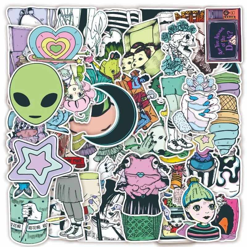 Detail Graffiti Karakter Alien Nomer 34