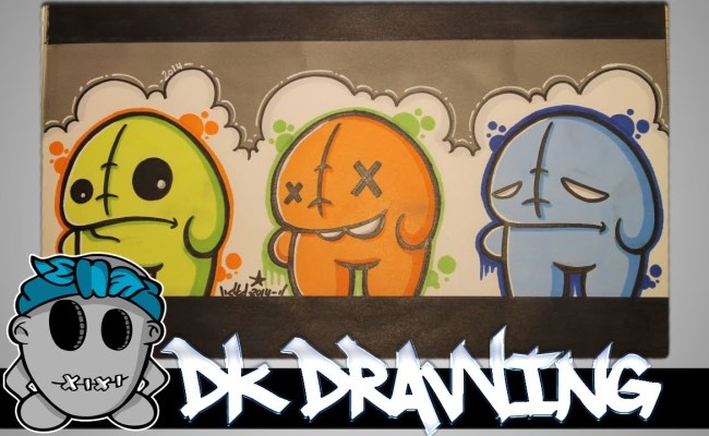 Detail Graffiti Karakter Bulan Nomer 8