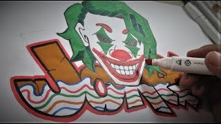 Detail Graffiti Karakter Joker Nomer 9