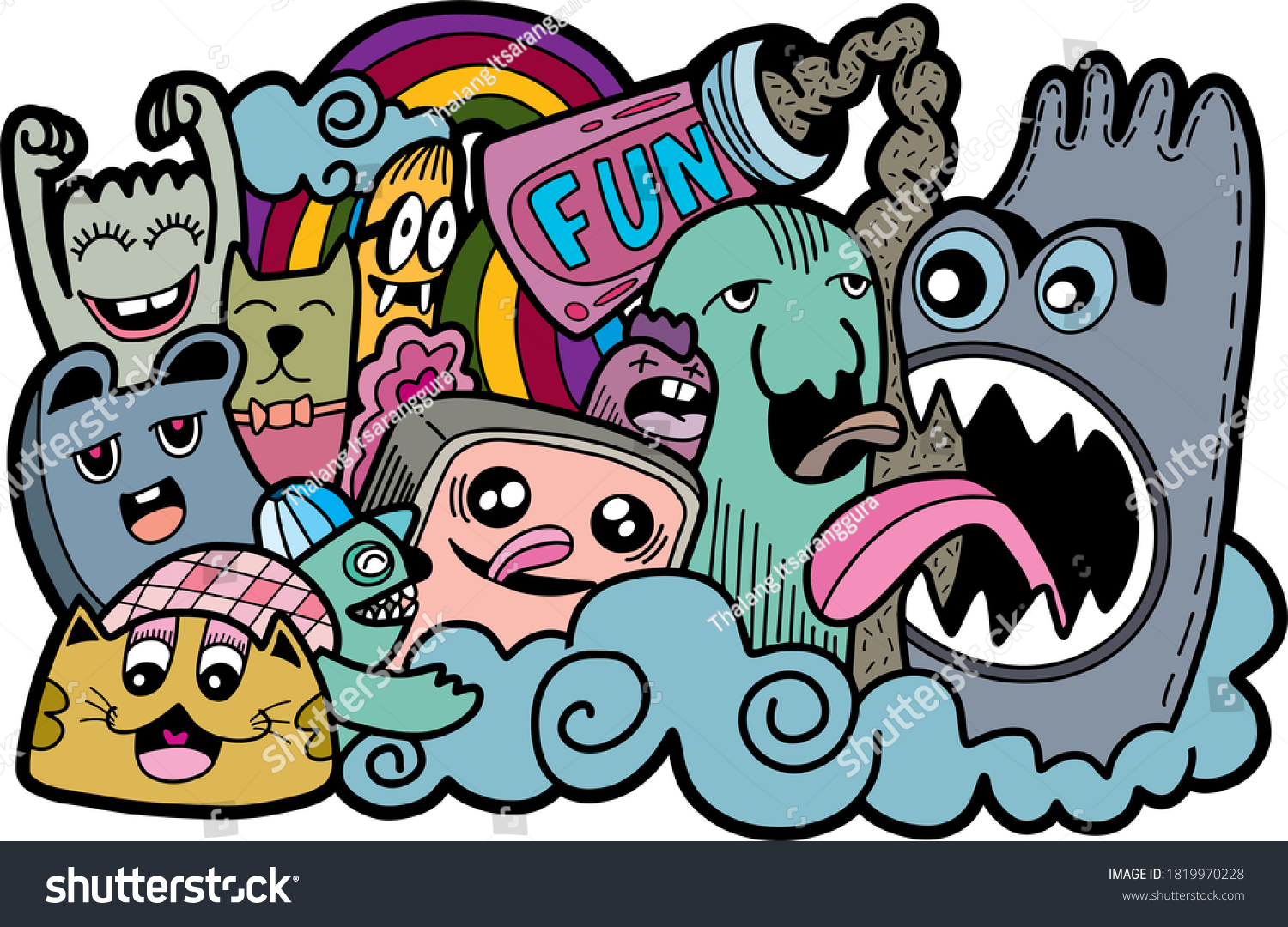 Detail Graffiti Karakter Monster Nomer 15