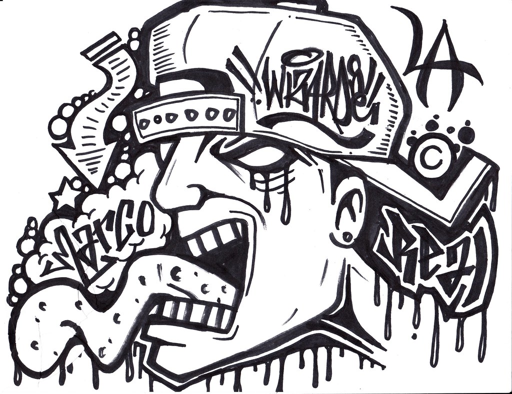Detail Graffiti Karakter Monster Nomer 37