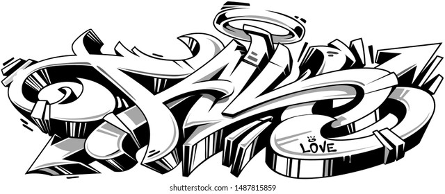 Detail Graffiti Keren 3d Nomer 10