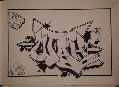 Detail Graffiti Kertas Abc Nomer 39