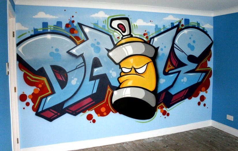 Detail Graffiti Kertas Simpel 3d Nomer 47