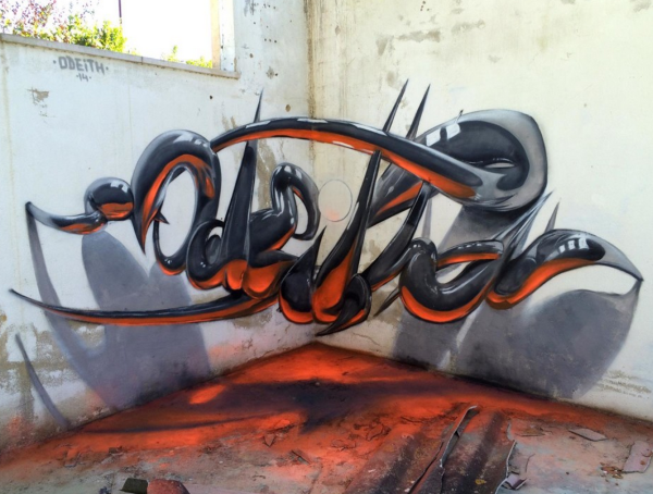 Detail Graffiti Kertas Simple 3d Nomer 35