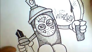 Detail Graffiti Kertas Wizard Nomer 5