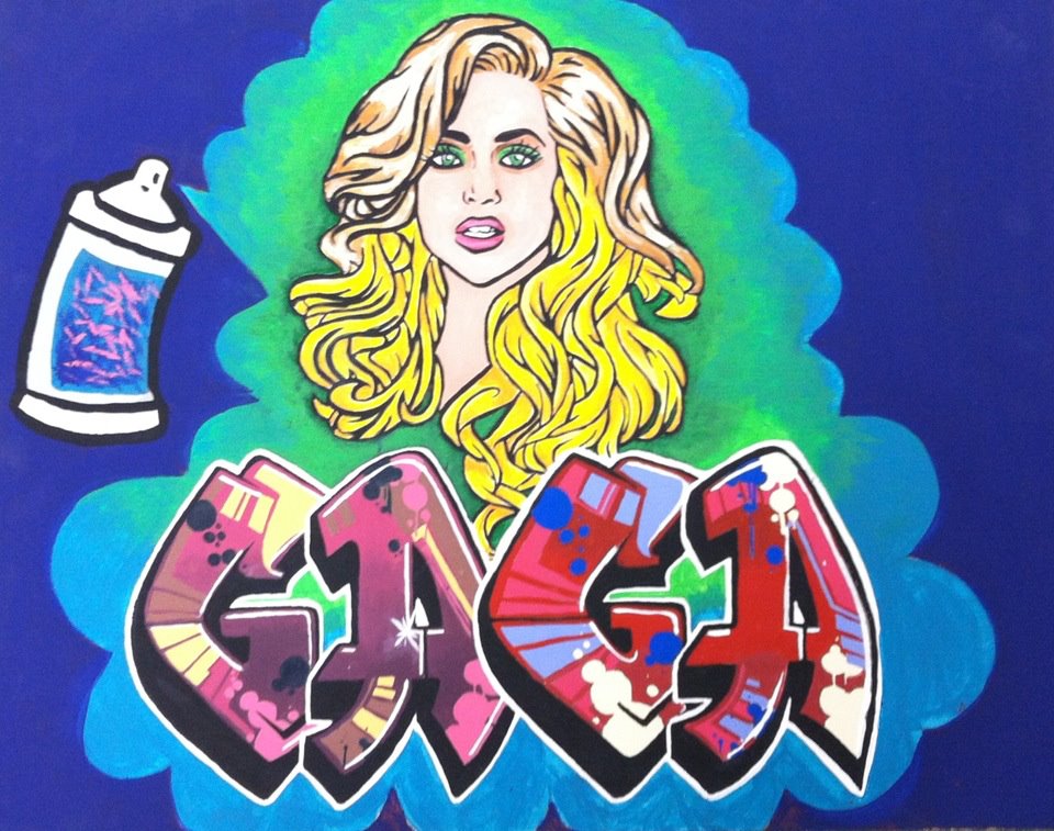 Detail Graffiti Lady Nomer 32