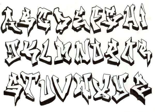 Detail Graffiti Letter Alphabet Styles Az Nomer 4