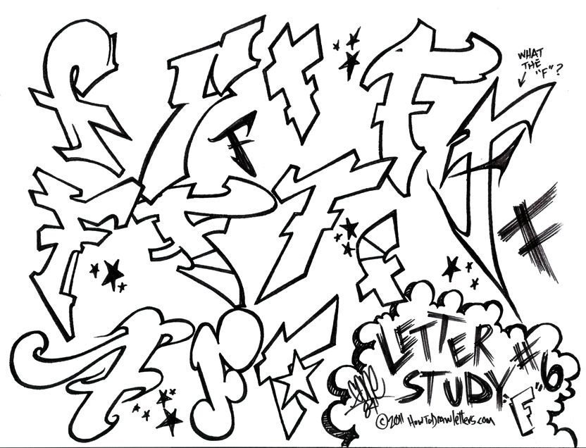 Detail Graffiti Letter F Nomer 25