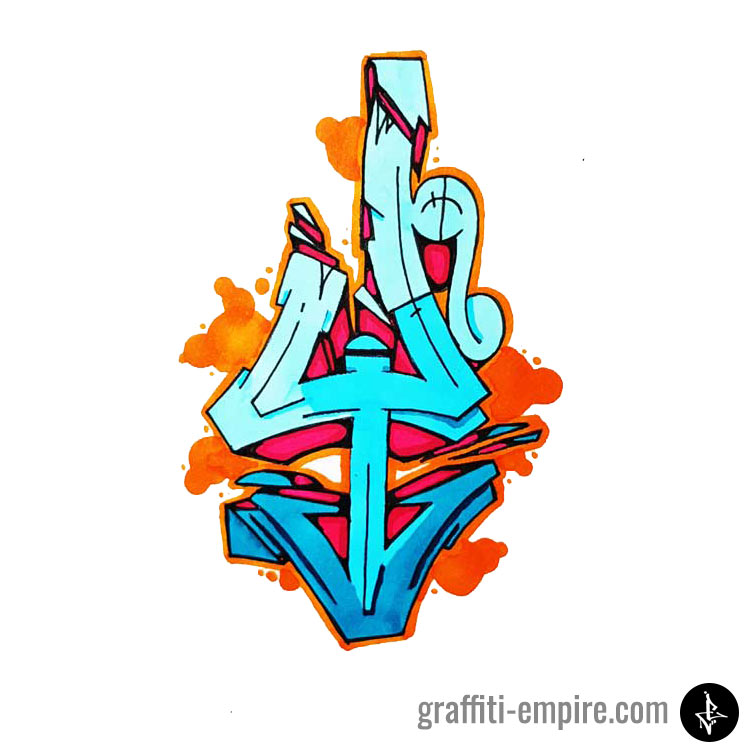 Detail Graffiti Letter R 3d Nomer 25