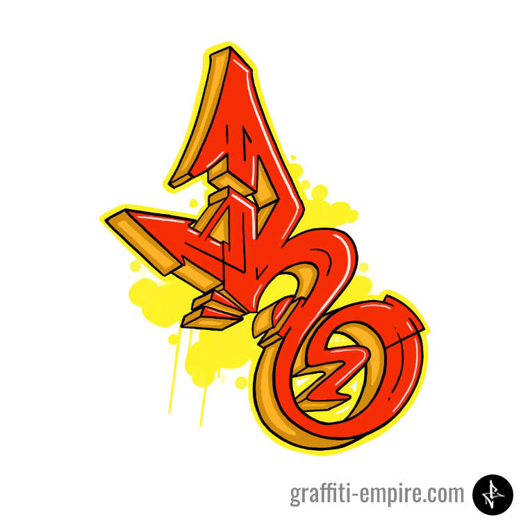 Detail Graffiti Letter R 3d Nomer 4