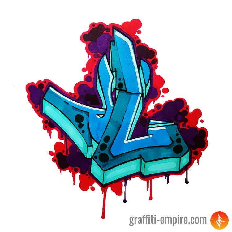 Detail Graffiti Letter R 3d Nomer 32