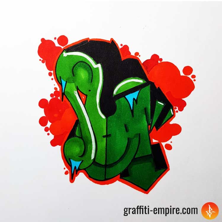 Detail Graffiti Letter U Nomer 30