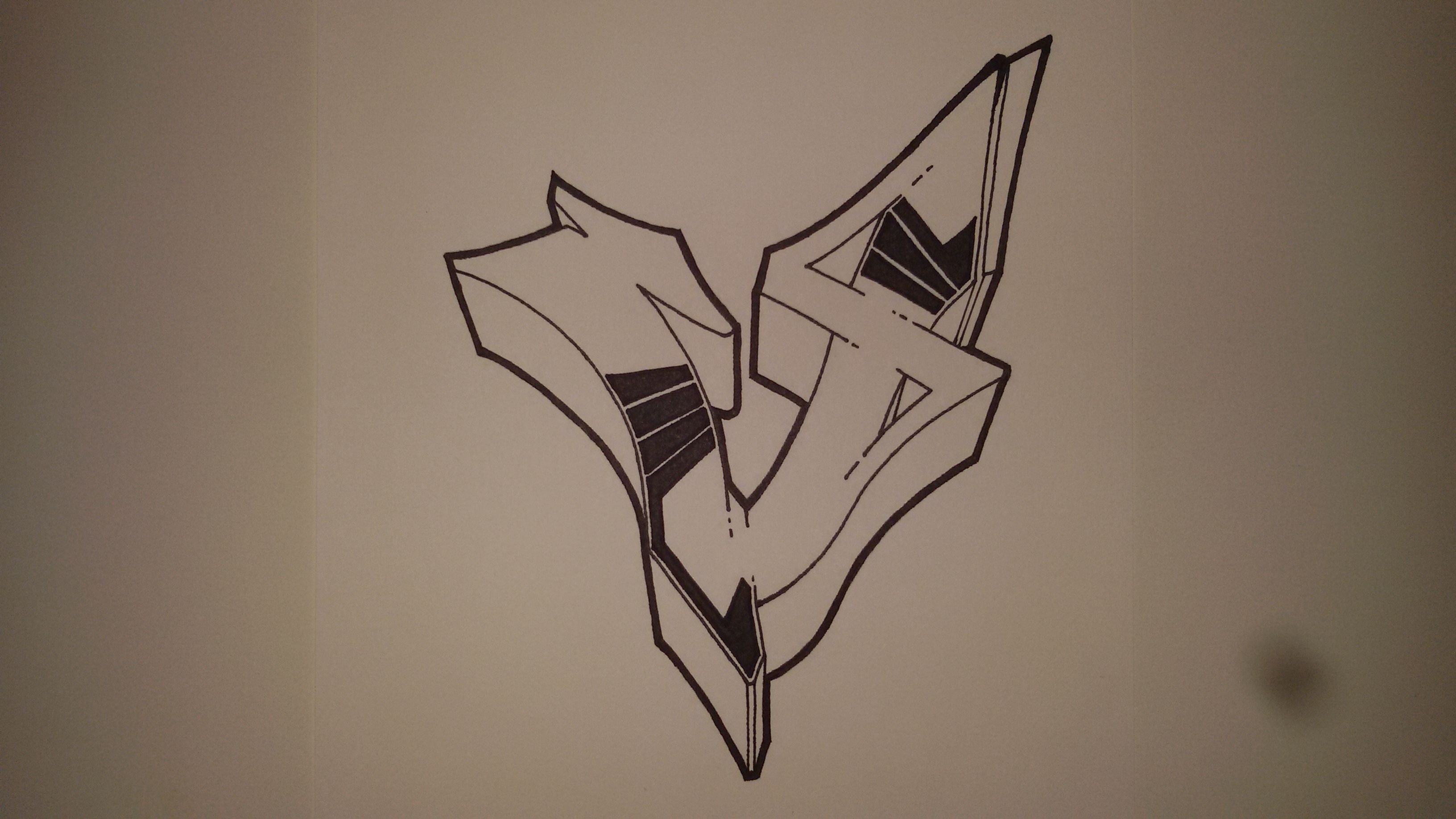 Detail Graffiti Letter V Nomer 16
