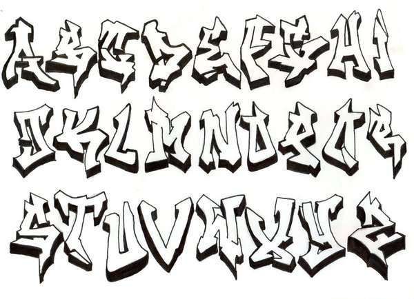 Graffiti Letters Alphabet Az Design - KibrisPDR