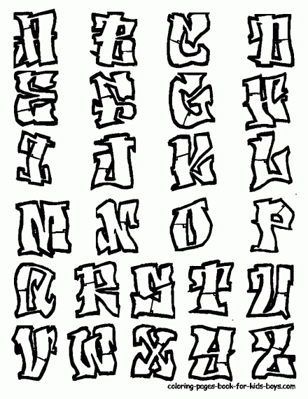 Detail Graffiti Letters Alphabet Az Design Nomer 7