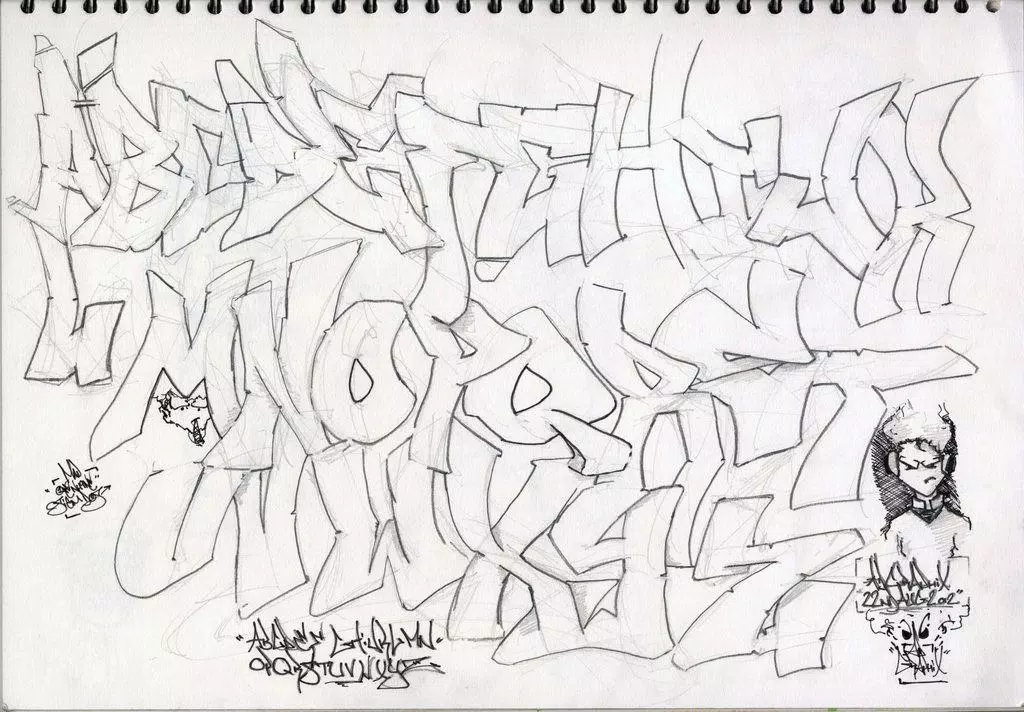 Detail Graffiti Letters Az To Draw Nomer 53