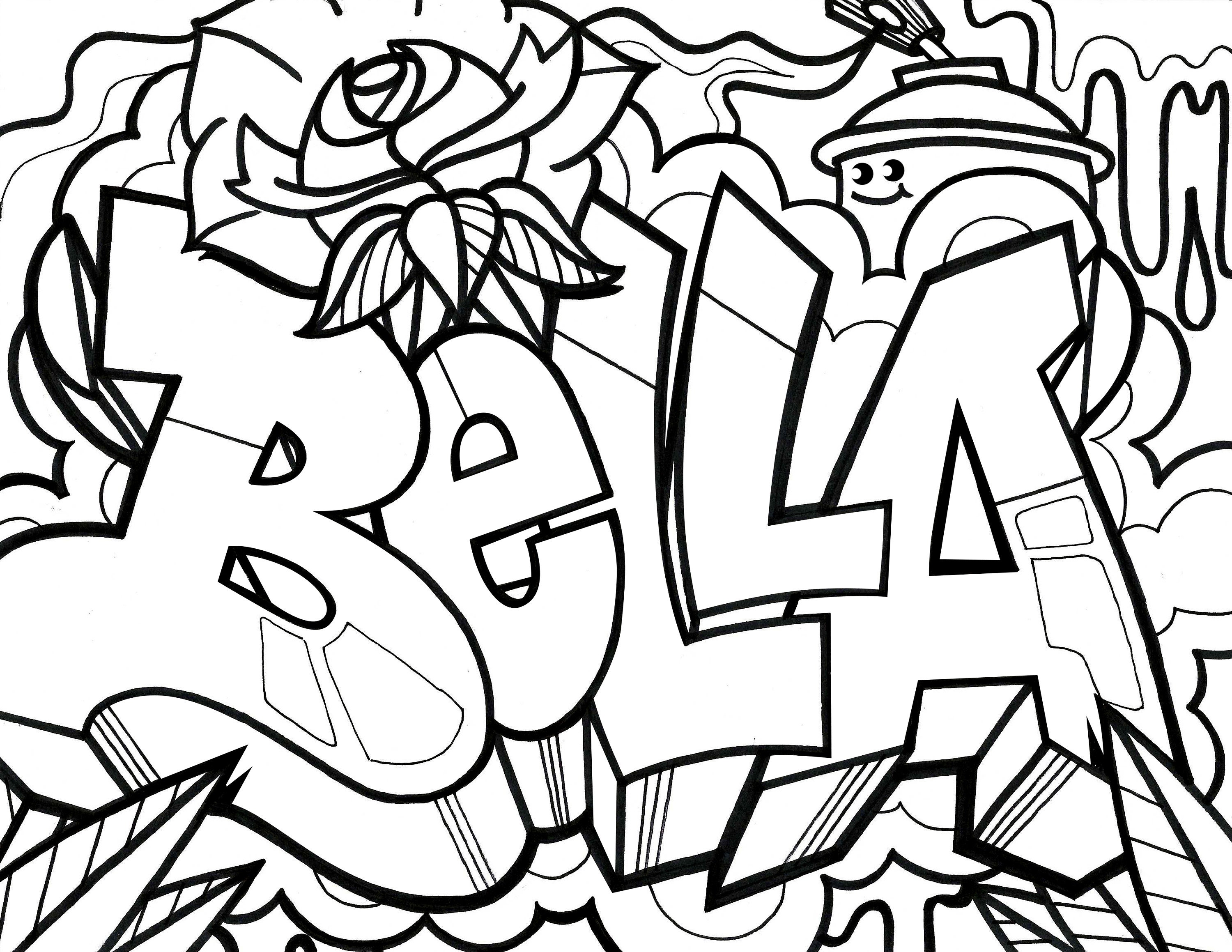 Detail Graffiti Letters Bella Nomer 5