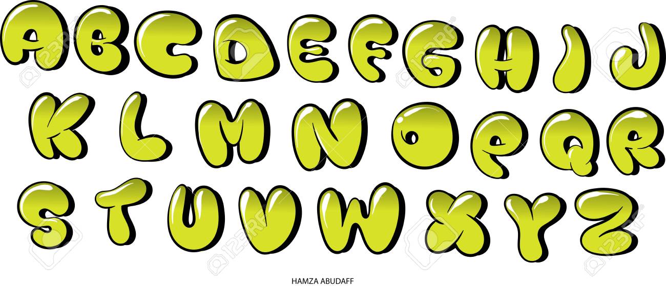 Detail Graffiti Letters Bubble Style Nomer 9