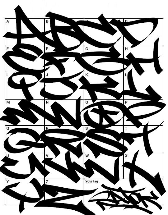 Detail Graffiti Letterstag Nomer 51
