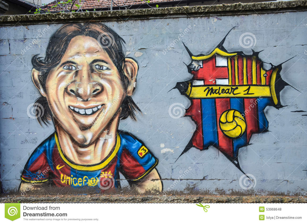 Detail Graffiti Lionel Messi Nomer 2