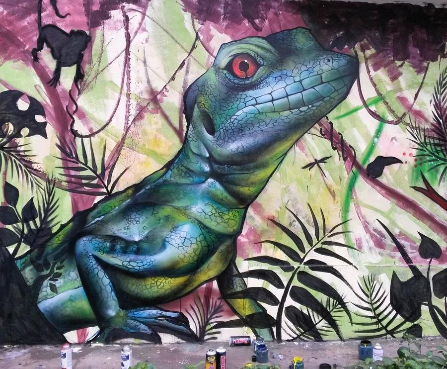 Detail Graffiti Lizard Nomer 4