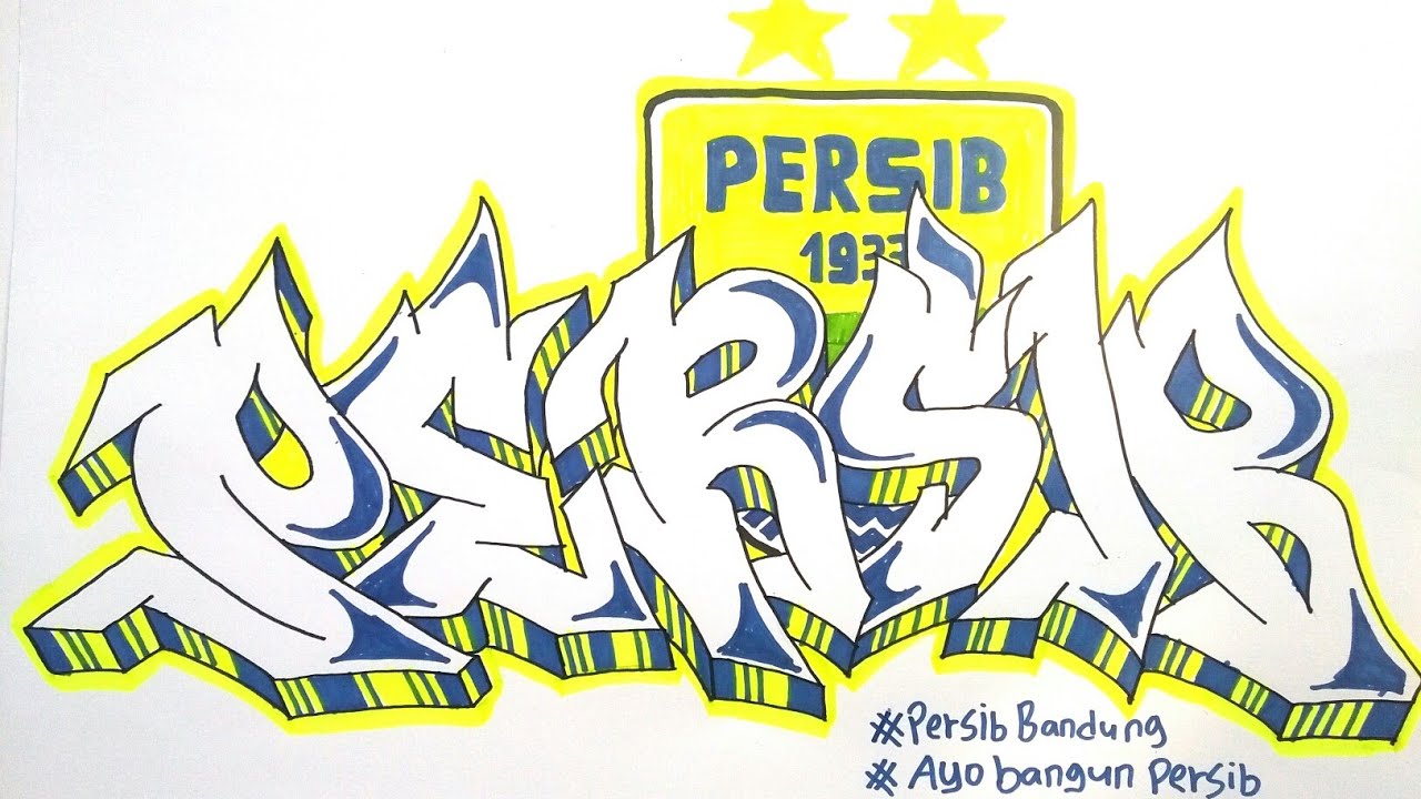 Detail Graffiti Logo Persib Nomer 9