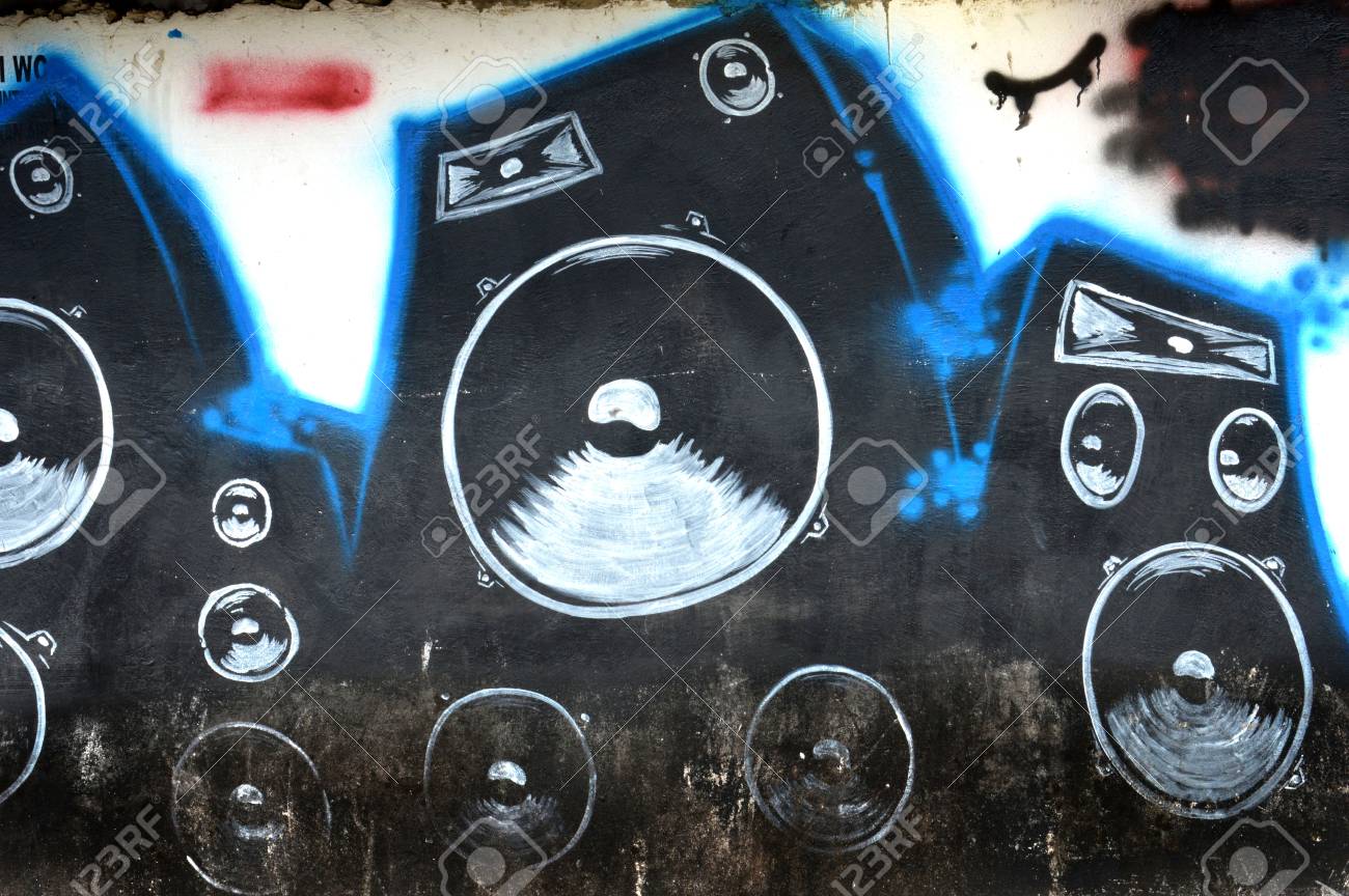 Detail Graffiti Loudspeaker Nomer 2