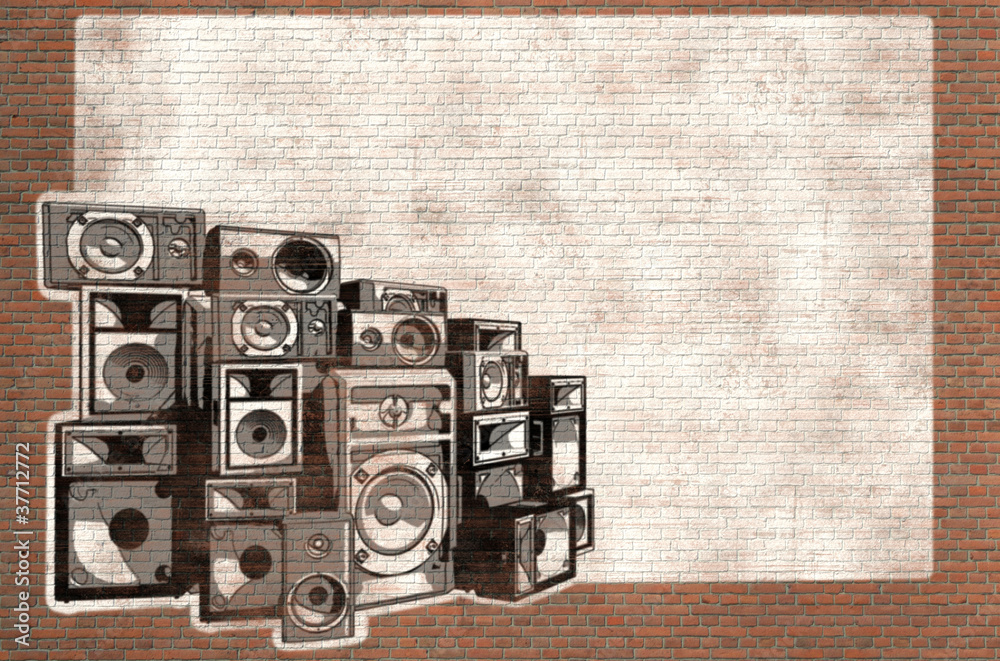 Detail Graffiti Loudspeaker Nomer 29