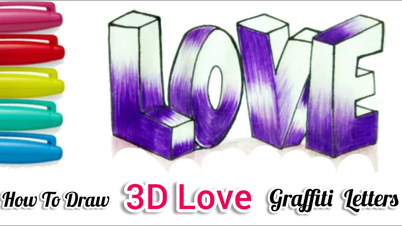 Detail Graffiti Love 3d Nomer 3