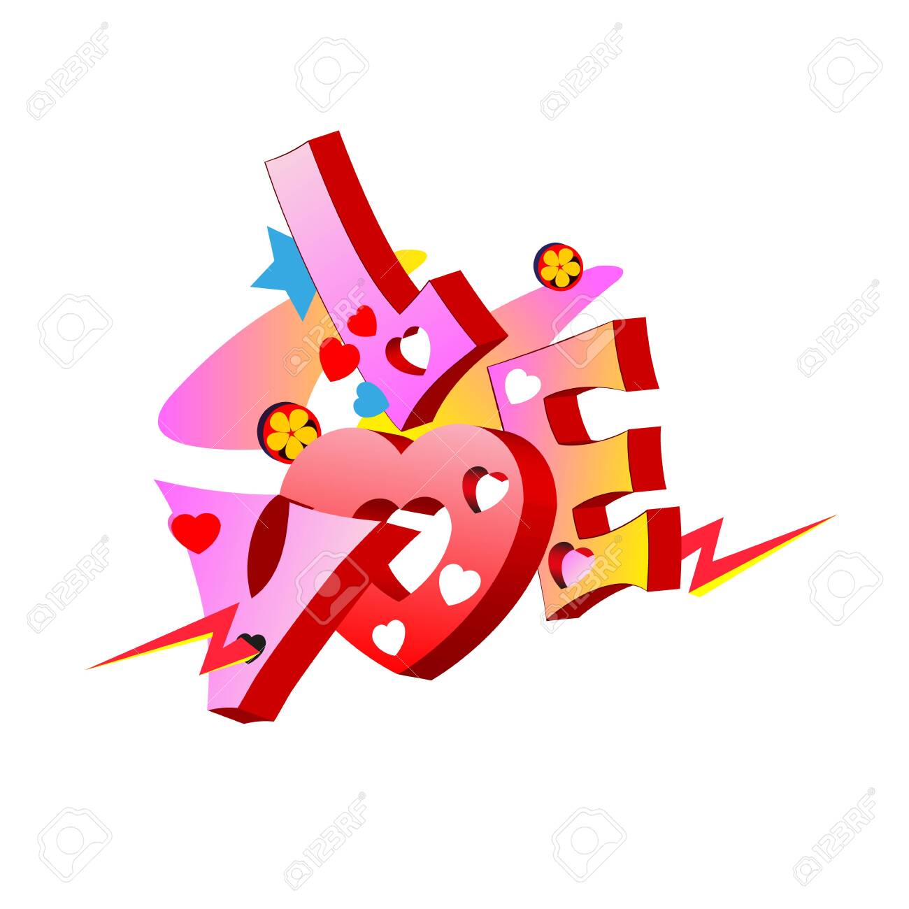 Detail Graffiti Love 3d Nomer 21