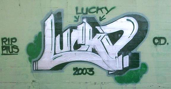 Detail Graffiti Lucky Nomer 23