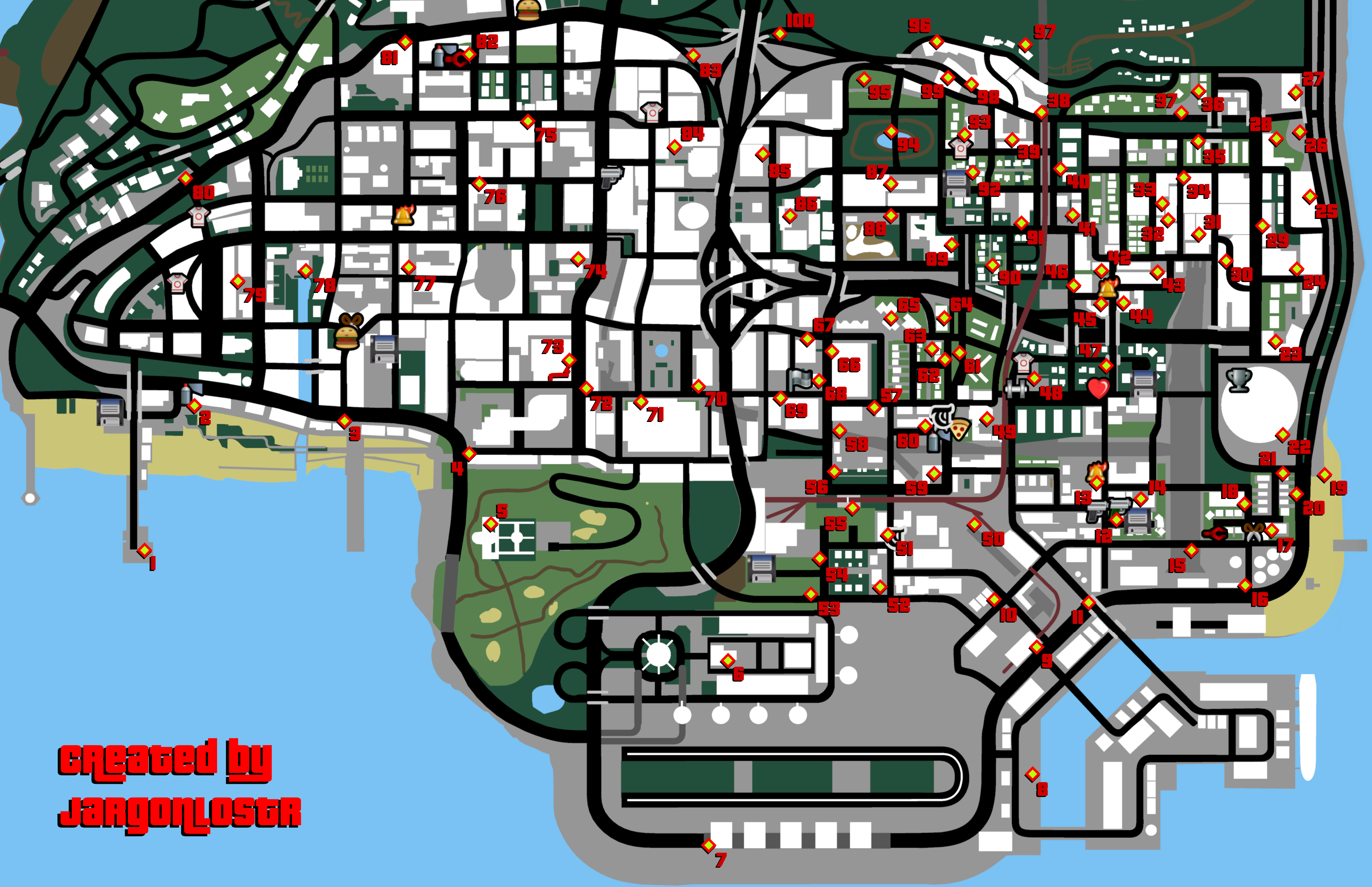 Graffiti Map Gta Sa - KibrisPDR