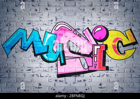 Detail Graffiti Melody Nomer 45