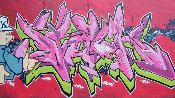 Detail Graffiti Merah Nomer 21