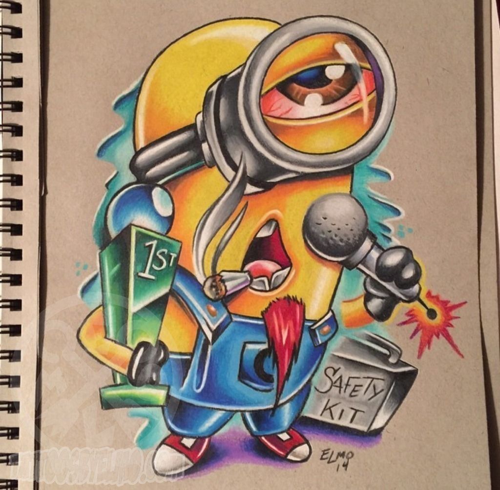 Detail Graffiti Minion Kertas Nomer 5