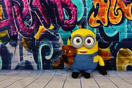 Detail Graffiti Minions Cewek Nomer 4