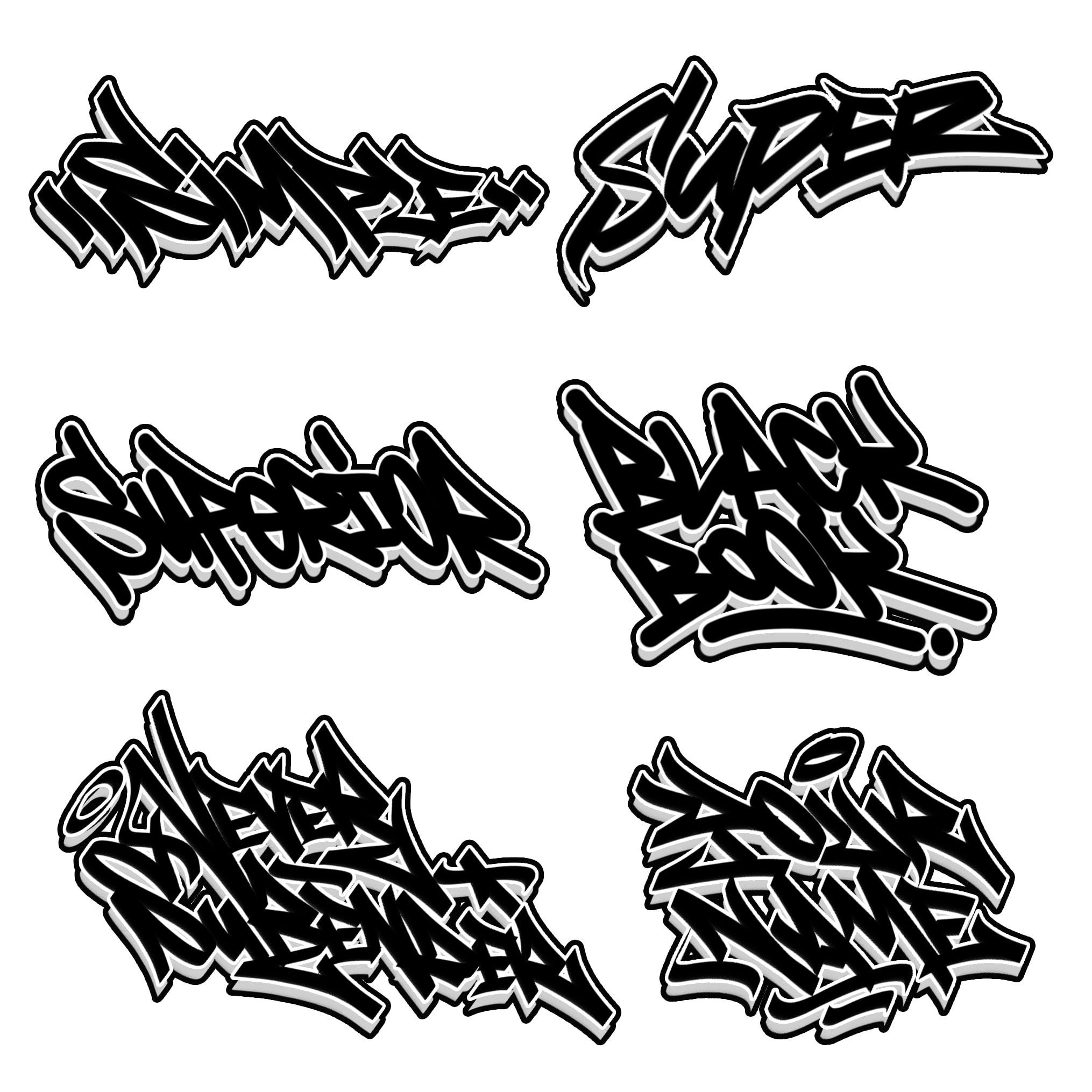 Detail Graffiti Modern Hitam Putih Nomer 15