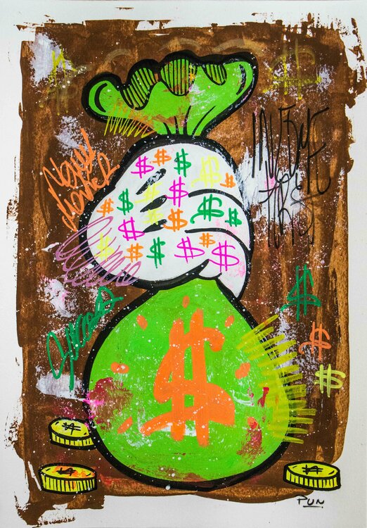 Detail Graffiti Money Art Nomer 17