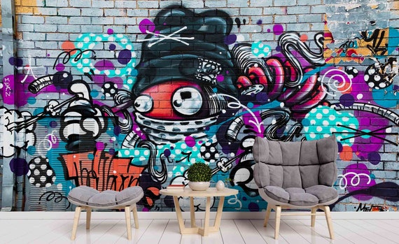 Graffiti Monster 3d Wallpaper - KibrisPDR