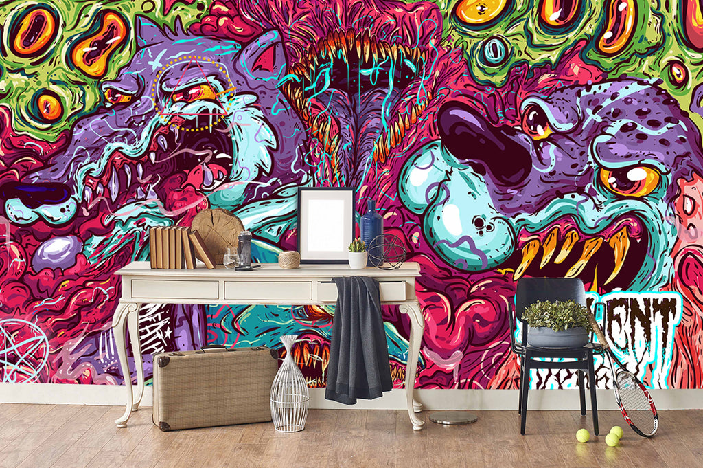 Detail Graffiti Monster 3d Wallpaper Nomer 41